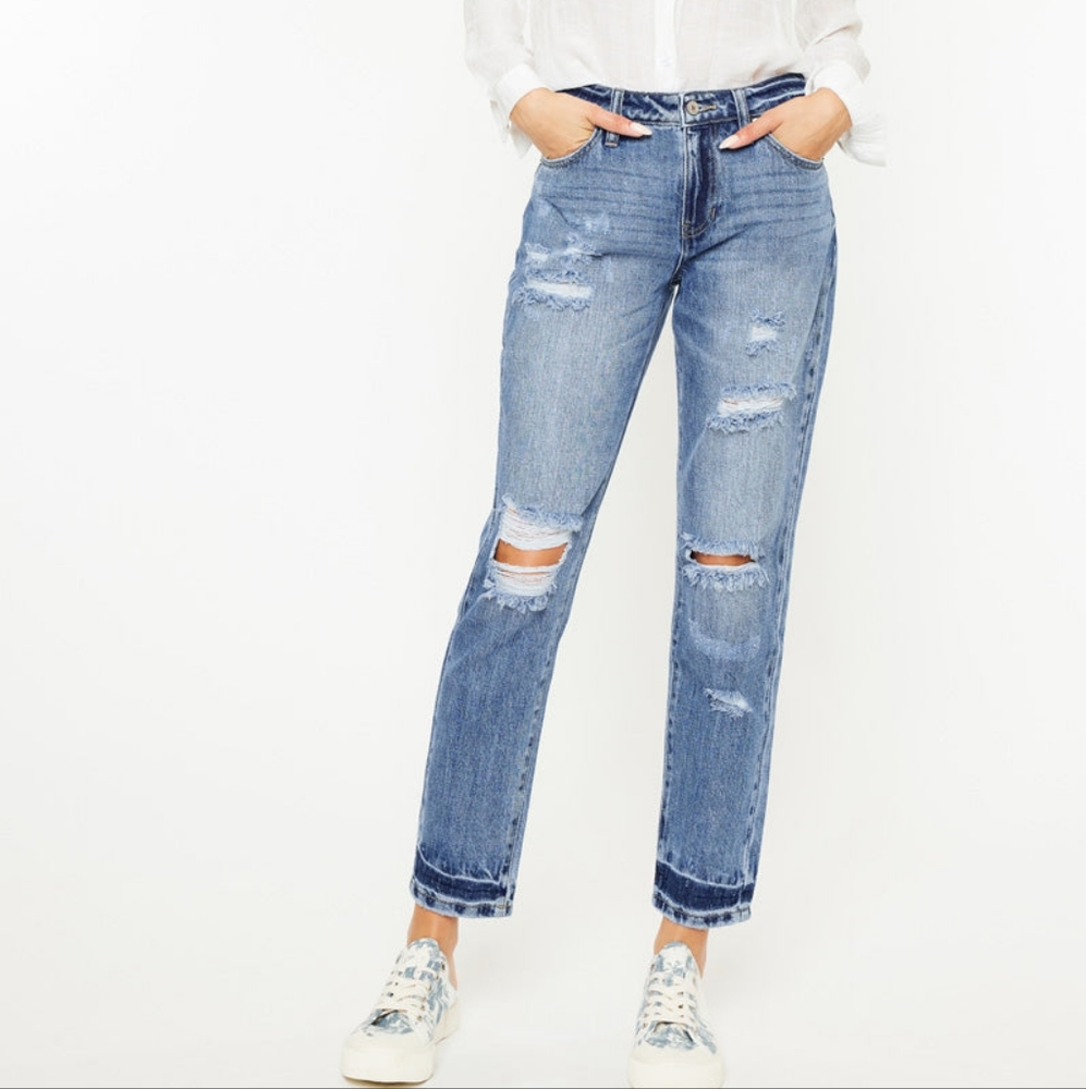 KanCan Artemis High Rise Boyfriend Jeans - 7/27